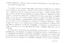 ¿América Latina Moderna? Globalización e identidad