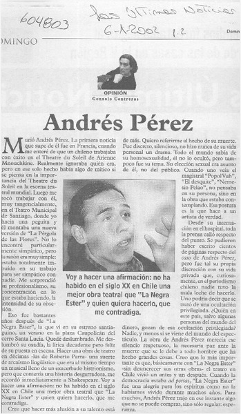 Andrés Pérez  [artículo] Gonzalo Contreras