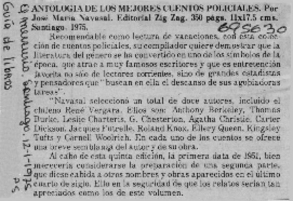 Antología de los mejores cuentos policiales