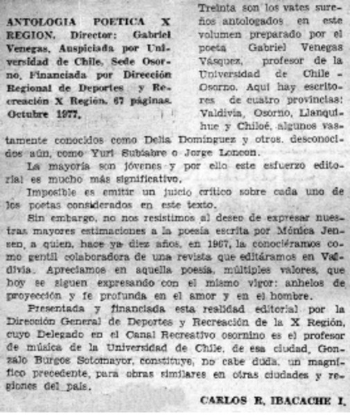 Antología poética X región