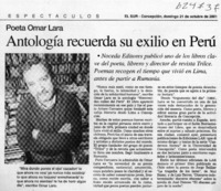 Antología recuerda su exilio en Perú