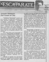 Antonio Skármeta, del cuento al cine