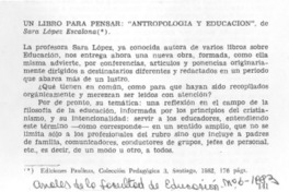 Antropología y educación"
