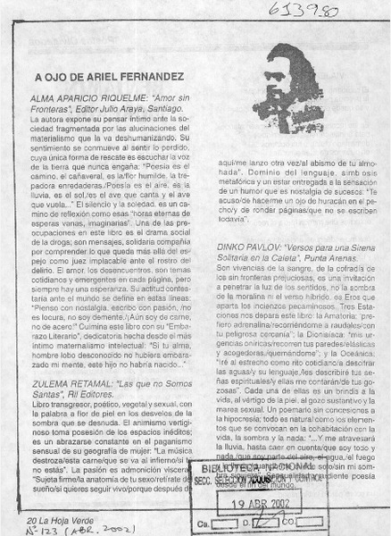 A ojo de Ariel Fernández  [artículo]