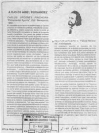 A ojo de Ariel Fernández  [artículo] Ariel Fernández