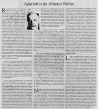 Aparición de Alberto Rubio