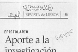 Aporte a la investigación de una época  [artículo] Valeria Maino