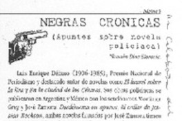 Apuntes sobre novela policiaca