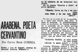 Arabena, poeta cervantino