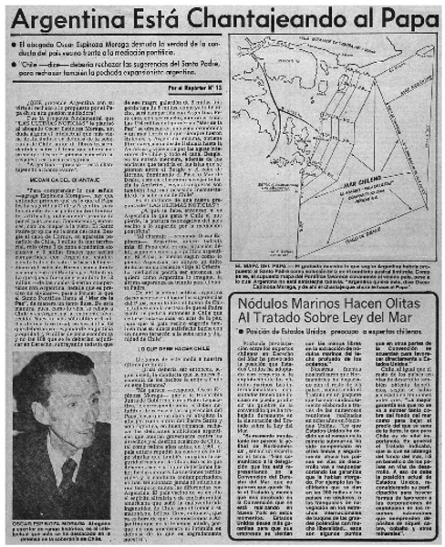 Argentina está chantajeando al Papa.