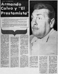 Armando Calvo y "El prestamista" : [entrevista]