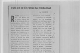 Asi no se escribe la historia!