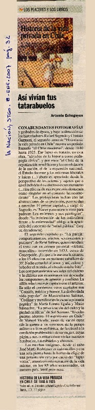 Así vivían tus tatarabuelos  [artículo]Artemio Echegoyen.