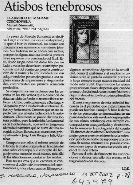 Atibos tenebrosos  [artículo] I. Q. E.