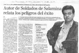 Autor de soldados de salamina relata los peligros del éxito