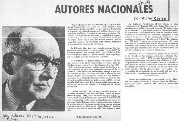 Autores nacionales