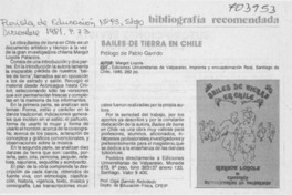 Bailes de tierra en Chile.
