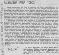 Balmaceda para todos
