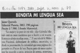 Bendita mi lengua sea  [artículo] Floridor Pérez