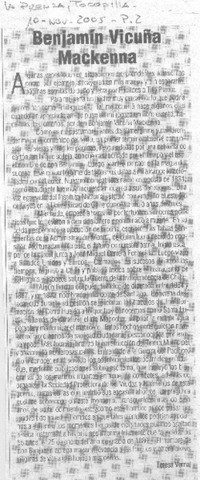 Benjamín Vicuña Mackenna.