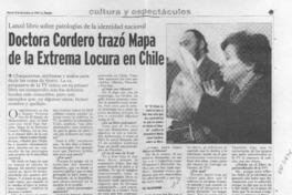 Doctora Cordero trazó mapa de la extrema locura en Chile