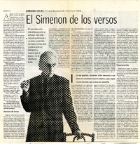 El Simenon de los versos. (entrevistas) [artículo] Patricio Tapia