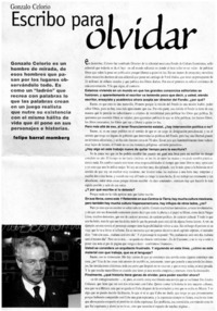 Escribo para olvidar