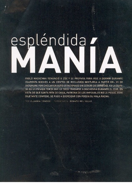 Espléndida manía [entrevista]