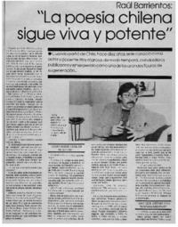 La poesía chilena sigue viva y potente