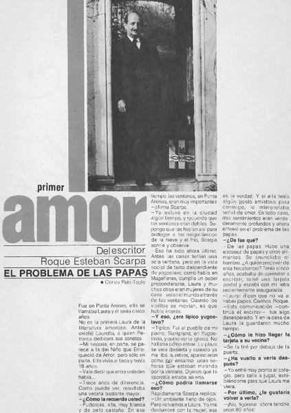Primer amor: [entrevista]