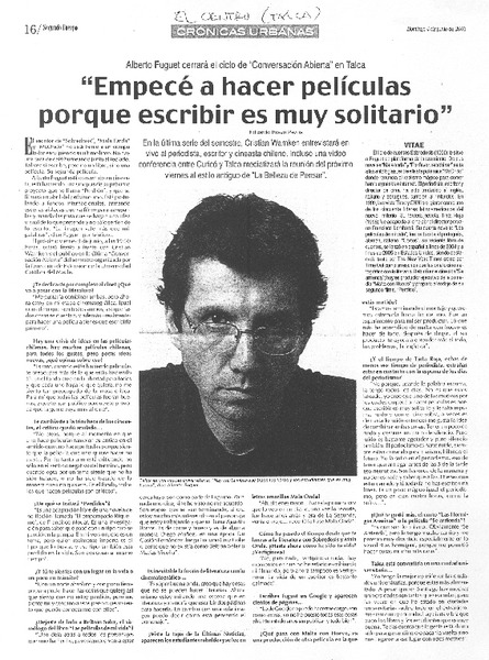 "Empecé a hacer películas porque escribir es muy solitario" [entrevista]