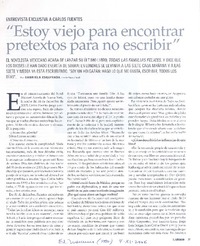 "Estoy viejo para encontrar pretextos para no escribir" (entrevista)