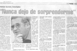 "Nunca dejo de sorprenderme" (entrevistas)