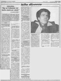 "Soy un trabajador del teatro ciento por ciento" : [entrevista]