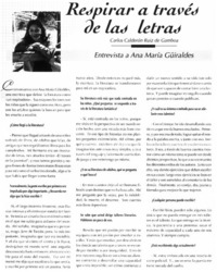 Respirar a través de las letras