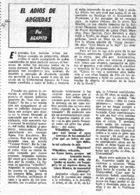 El adiós de Arguedas