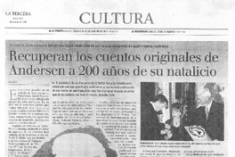 Recuperan los cuentos originales de Andersen a 200 años de su natalicio