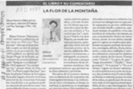 La flor de la montaña  [artículo] Milton Aguilar.