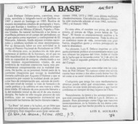 "La base"  [artículo] Luis E. Aguilera.