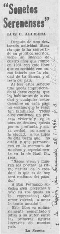 "Sonetos serenenses"