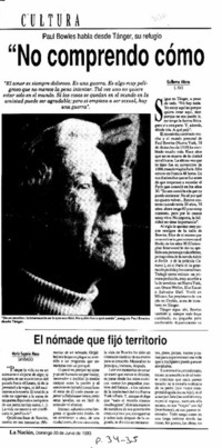 No comprendo cómo el amor puede dar la paz"