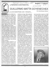 Guillermo Matta Goyonechea  [artículo] Oriel Alvarez Gómez
