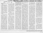 René Peri, prolífico escritor y animador de la cultura  [artículo] Oriel Alvarez Gómez.
