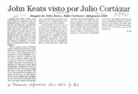 John Keats visto por Julio Cortázar  [artículo] A. M.