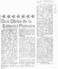 Dos obras de la editorial Pomaire