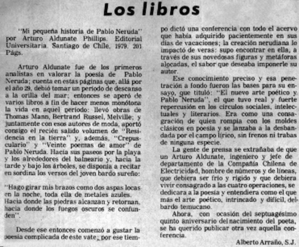 Mi pequeña historia de Pablo Neruda"