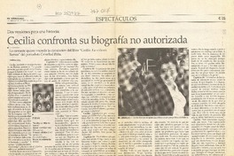 Cecilia confronta su biografía no autorizada  [artículo] Gabriela Bade.
