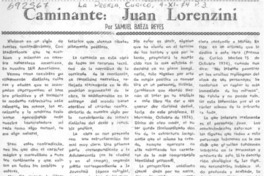 Caminante, Juan Lorenzini