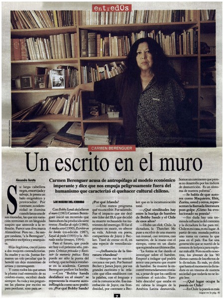 Un escrito en el muro Alessandra Burotto.