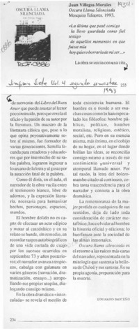 Oscura llama silenciada  [artículo] Eduardo Briceño.